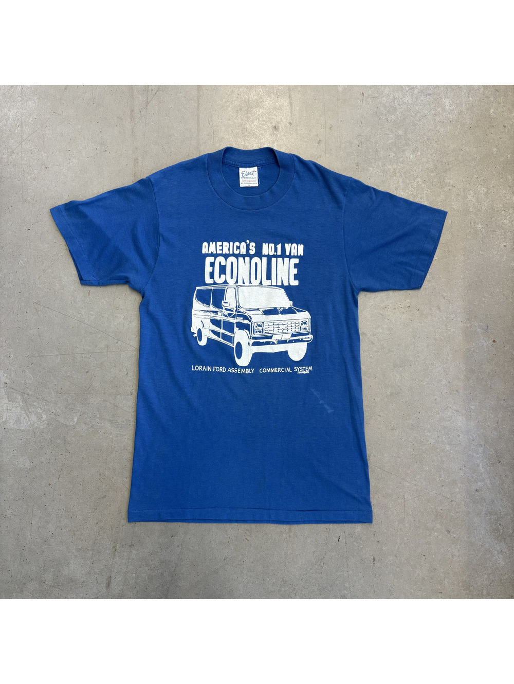 Vintage 80s Lorain Ford Assembly Promo T-Shirt True Vintage Medium Blue